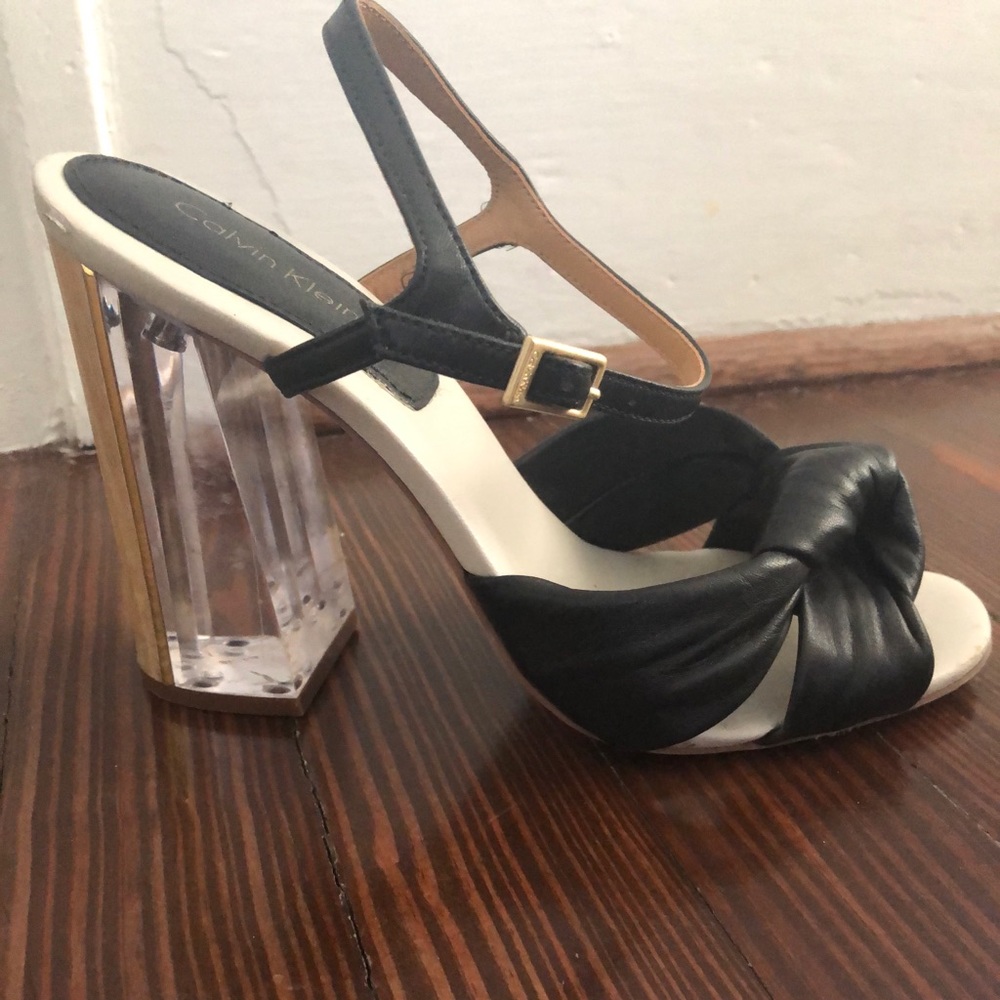 Platform Sandals w/ Acryllic Heel | Calvin Klein